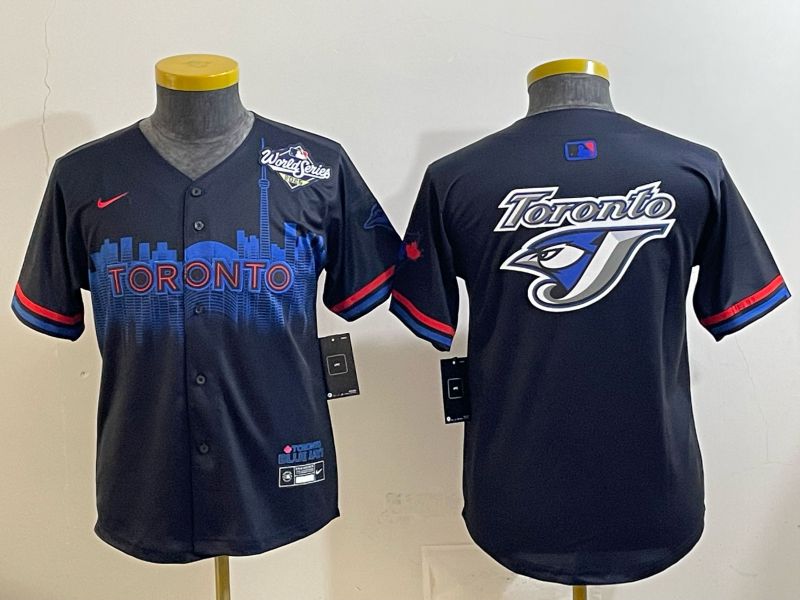 Youth 2025 Toronto Blue Jays Blank black Joint Name Nike MLB Jersey 017->youth mlb jersey->Youth Jersey